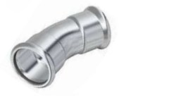 FixTrend Inox press ív, 30°, 2 tokos, 108mm
