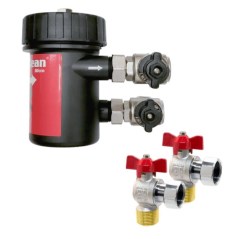 ADEY MagnaClean Micro 1 Black mágneses szűrő, golyóscsappal, 22mm + 3/4