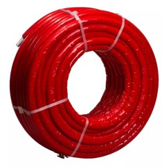 CONCEPT MLC S4 PE-RT/Al/PE-RT ötrétegű cső, szigetelt, piros 26x3mm 50m/tekercs