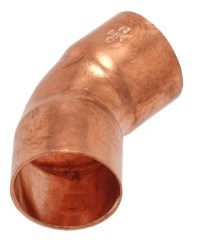 IBP 5041 forrasztható réz ív 45° 2 tokos 22mm