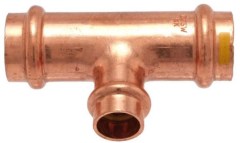 IBP PG5130R réz press szűkített T-idom gázra 35-22-35mm