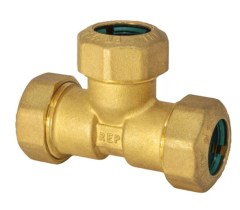 TECNOVIELLE KPE réz egál T-idom 20x20x20mm