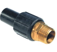 UNIDELTA S5 elektrofitting KPE átmeneti idom,réz menettel,PE100,SDR11,32mmx1