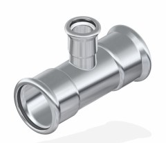FixTrend Inox press szűkített T-idom, 108-88.9-108mm