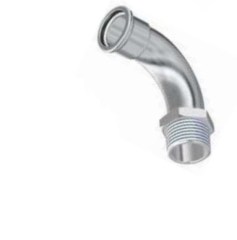 FixTrend Inox press ív, 90°, 54mm tok-2