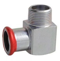 FixTrend Steel Press szénacél könyök, rövid, 22mm tok-3/4