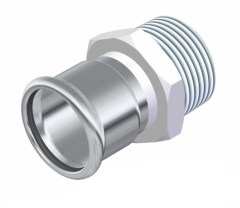 FixTrend Inox press külső menetes átmeneti idom, 88.9mmx4